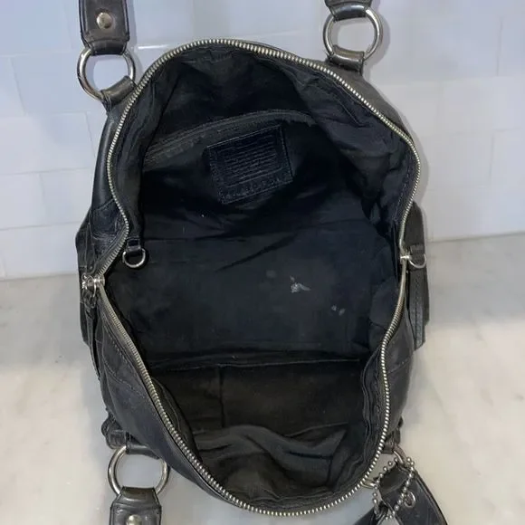 Coach Courtney Leather Dome Satchel Bag - Picture 12 of 16